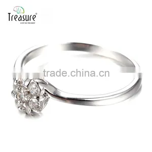 2015 Wedding Fore Finger Silver Simple Diamond Rings thumbnail-6