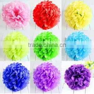 Hot Sale High Quality Beautiful Tissue Paper Pom Wedding Cloth Decoration thumbnail-2