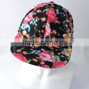 WLO-11 100% Cotton Funky Floral Printed Hawaii Korean Style Hat thumbnail-1