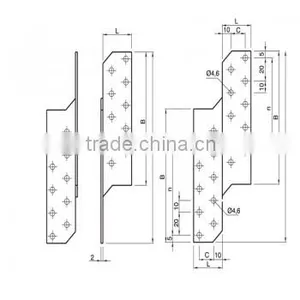 Universal Rafter Twist Strap of Pre-galvanized Steel thumbnail-3