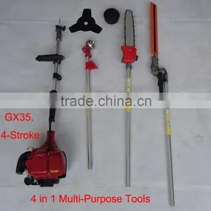 4 in 1 Multi Tools GX35 4-stroke Brush Cutter Chain Saw Hedge Trimmer thumbnail-1