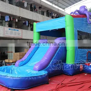 Octopus Inflatable Bouncy Castle With Water Slide thumbnail-3