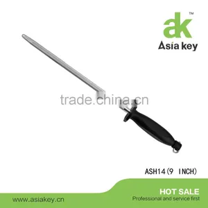 Hanging Storage 9 Inches PP Material Handle Black Color Sharpening Steel For Kitchen Knife thumbnail-1