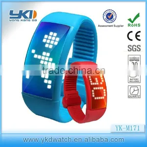 Top Selling Fashion Led Watches USB Silicone Bracelet USB Watch thumbnail-1