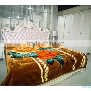 Hot Selling New Design 100 % Polyester Korean Style2Ply Mink Blanket thumbnail-1