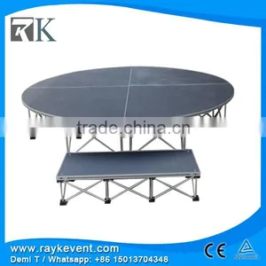New Arrival Round Stage for Wedding Modular Deck System Mobile Stage for Sale thumbnail-2