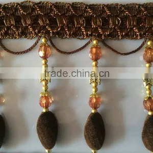 Nice Red Tassels Lace Curtains Wholesale thumbnail-2