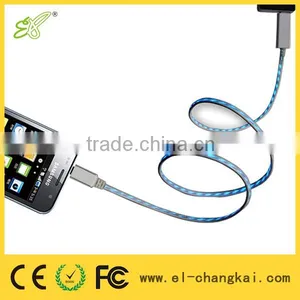 Visible Flowing Cable With Micro USB- White thumbnail-1