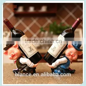 Decorative Animal Resin Wine Stand Pig Shape Wine Bottle Holder thumbnail-5