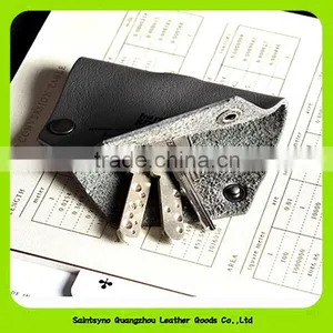 15616 Customized LOGO Promotional Gift Leather Key Ring Holder Wallets Man thumbnail-6