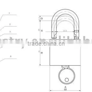 940 Series Brass Padlock (heavy Type) thumbnail-2