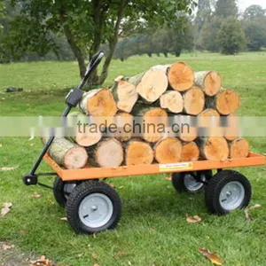 Green Extra Large 4 Wheel Garden Cart Trolley thumbnail-2