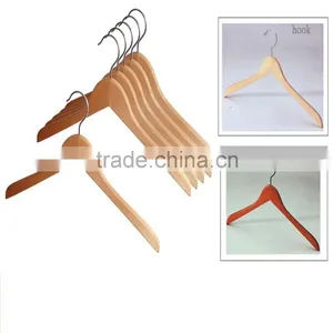Basic Wooden Suit Hangers Come With a Non-slip PVC Insert to Prevent Pants From Creasing and Falling thumbnail-2