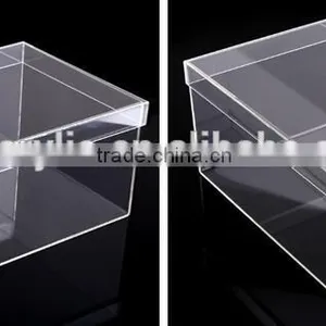 With Lid Clear Acrylic Shoe Box Display Case thumbnail-1