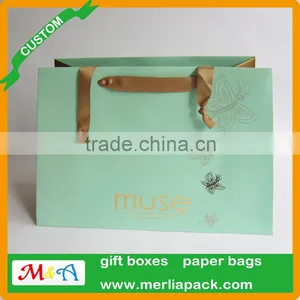 Aqua Boutique Butterfly Shopping Bag Girls Dress Satin Ribbon Clothing Trapezium Bags thumbnail-1