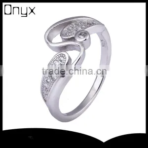 2015 Fashion 925 Sterling Silver Ring Micro Zircon Pave Setting s Letter Ring thumbnail-1