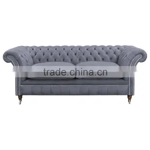 Custom Made Luxury Velvet Chesterfield Sofa Fabric Sofa thumbnail-1