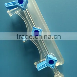 Disposable Medical Plastic Manifold Stopcock With 3 Ports thumbnail-1