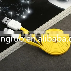 Hot Sale Flat Colorful Noodle USB Charging Cable 8pin Data Cable thumbnail-1
