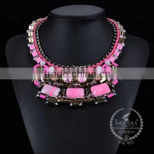 High Quality Vintage Rhinestone Chunky Statement Necklace Tin Alloy Fashion Women Pendant Necklace 6390063 thumbnail-2