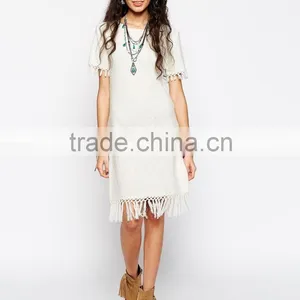 High Fashion Design Sexy Women Sweater Dress Knitting Dress Fringing Dress thumbnail-4