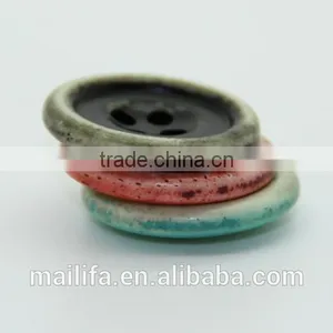 Fancy High Quality Tumbling Grey, Red, Blue Bone Buttons thumbnail-1