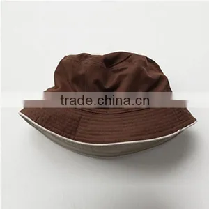 New Unisex 100% Cotton Solid Color Outdoor Simple Design Casual Bucket Hat thumbnail-5