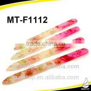 Cute Picture Print Flower Patten Glass Nail File thumbnail-1