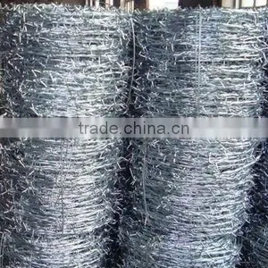 2 Strands 4 Point Galvanized Barbed Wire/ PVC Coated Barbed Wire thumbnail-1