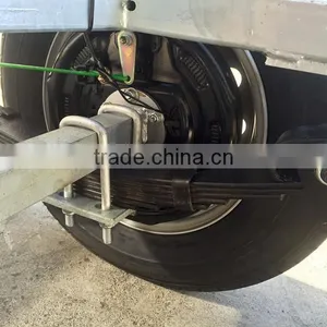 12x5ft Hot Dipped Galvanized Heavy Duty Hydraulic Tandem Trailer With Cage thumbnail-3