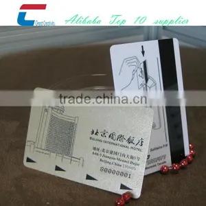 High Quality Silver Color Hi-co/Lo-co Magnetic Stripe PVC Hotel Key Card thumbnail-1