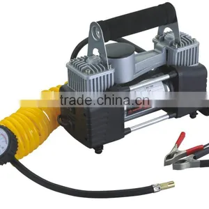 12v Double Portable Air Compressor Tire Inflator Air Pump thumbnail-1