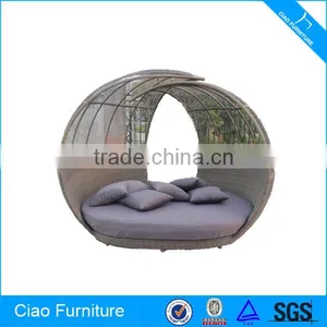 Newest Wicker Sofa Bed Unique Design Garden Daybed Furniture thumbnail-1