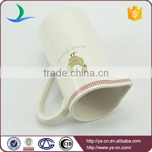 Good Price With Best Sale Cute Cock Decal Ceramic White Jug thumbnail-5