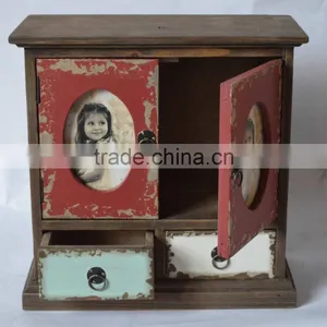 Antique Wooden Case With Photo Openings thumbnail-2