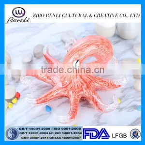 Vivid Colored Glass Octopus Handicraft for Household Decoration or Gifts thumbnail-2
