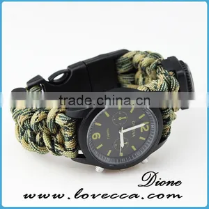 Camping and Hiking Expedition Watch With Handmade Paracord 550 Watch Band thumbnail-4