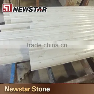 Polished White Marble Chair Rail, Marble Mouldings, Marble Trim thumbnail-1