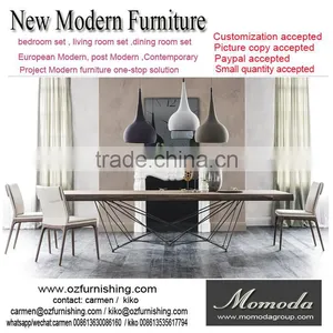 Momoda High_end Italian Modern Furniture Personal Customization 2.4M Big Size Solid Wood Dining Set Contemporary Dining Table thumbnail-1
