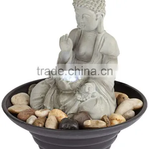 Sitting Buddha LED Tabletop Zen Fountain thumbnail-1