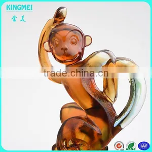 KM-XP02 Custom Crystal Glass Monkey Figurine Award as New Year Gifts for Home or Business Decoration thumbnail-5