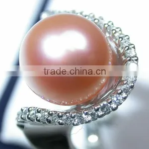 Favorites Compare Fashion Design Sterling Silver 925 Pearl Ring f Tahitian Pearl Ring thumbnail-3