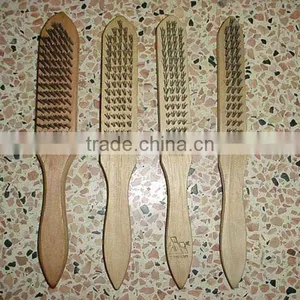 Steel Cleaning Brush With Wood Handle thumbnail-1