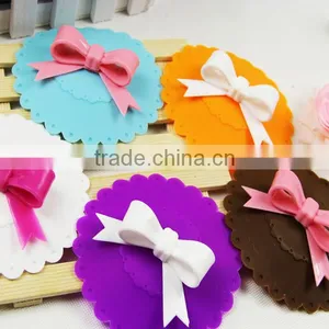 Cute Bowknot Shaped Silicone Watertight Cup Lids Mug Lid Cover Lids thumbnail-2