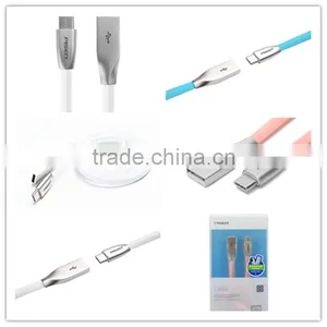 Pisen 1m 3.28ft High Quality Durable Multicolor Double Sides Workable Fast Zinc Alloy Type-C Cable thumbnail-1