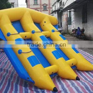 3 Tubes Inflatable Fish / Inflatable Flying Fish Banana Boat For Water Sports thumbnail-3