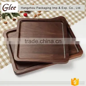 Marvelous Trendy Eco-friendly Black Walnut Lumber Wood Plate ,Wooden Square Shape Serving Tray/Dishes thumbnail-1