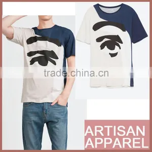 Short Sleeved Round Neck Man T-shirt With Face Printed Blend Fine Jersey Mens O-neck Eco t Shirt thumbnail-1