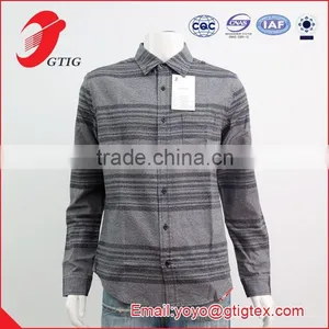 100% COTTON MEN LONG SLEEVE WOVEN CAUSUAL SHIRTS, TWIESTED YARN thumbnail-3