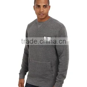 Fashion Man Custom Plain Crewneck Sweatshirt With Pocket thumbnail-4